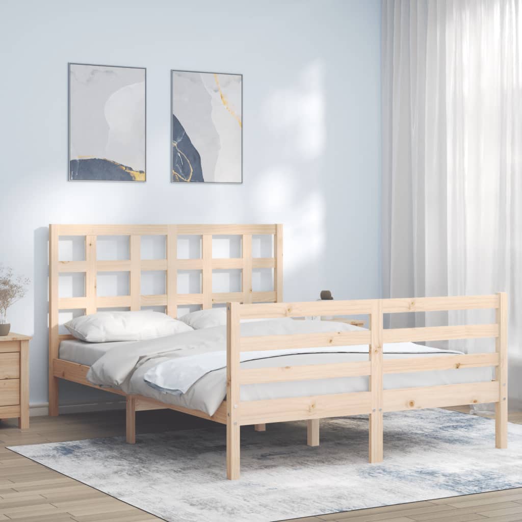 Dormitorio con escritorio y cabecero de listones de madera 