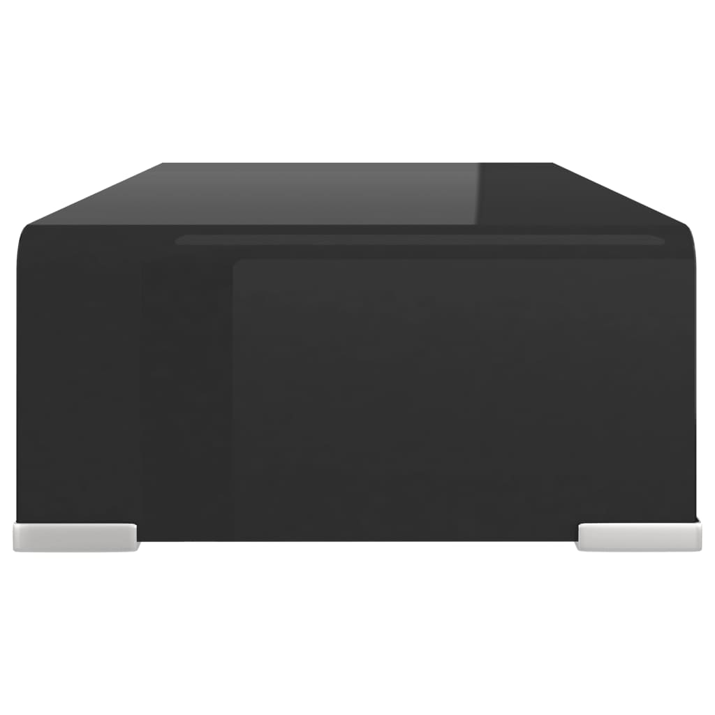 vidaXL Soporte para TV/Elevador monitor cristal negro 40x25x11 cm