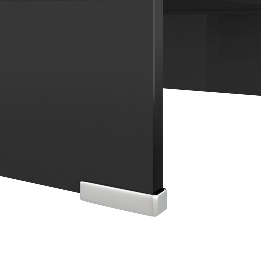 vidaXL Soporte para TV/Elevador monitor cristal negro 40x25x11 cm