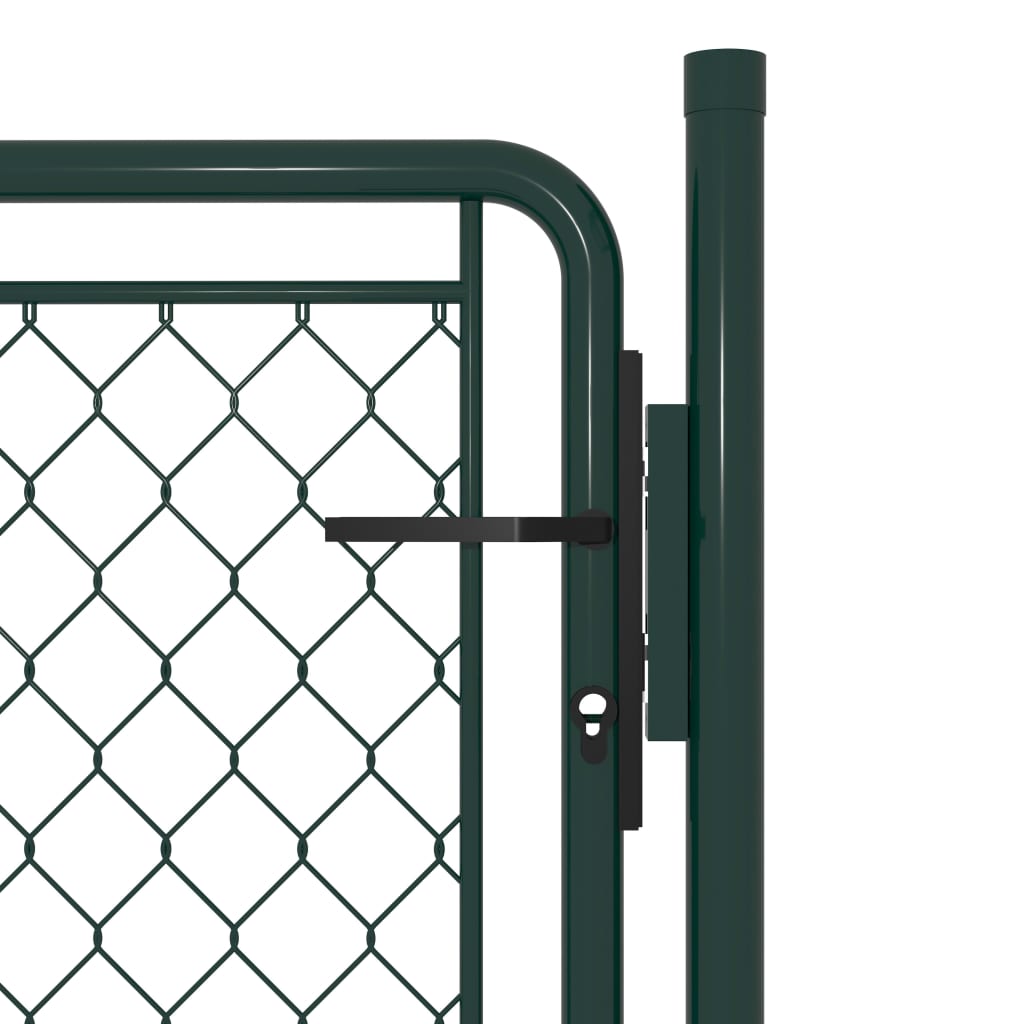 vidaXL Puerta de valla para jardín acero verde 100x75 cm