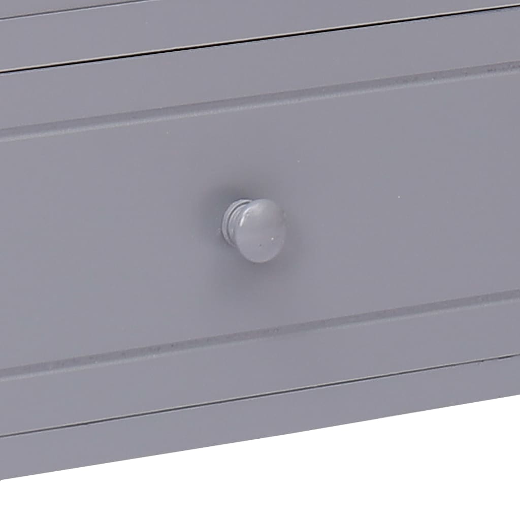 vidaXL Mueble para TV de madera de Paulownia gris 115x30x40 cm