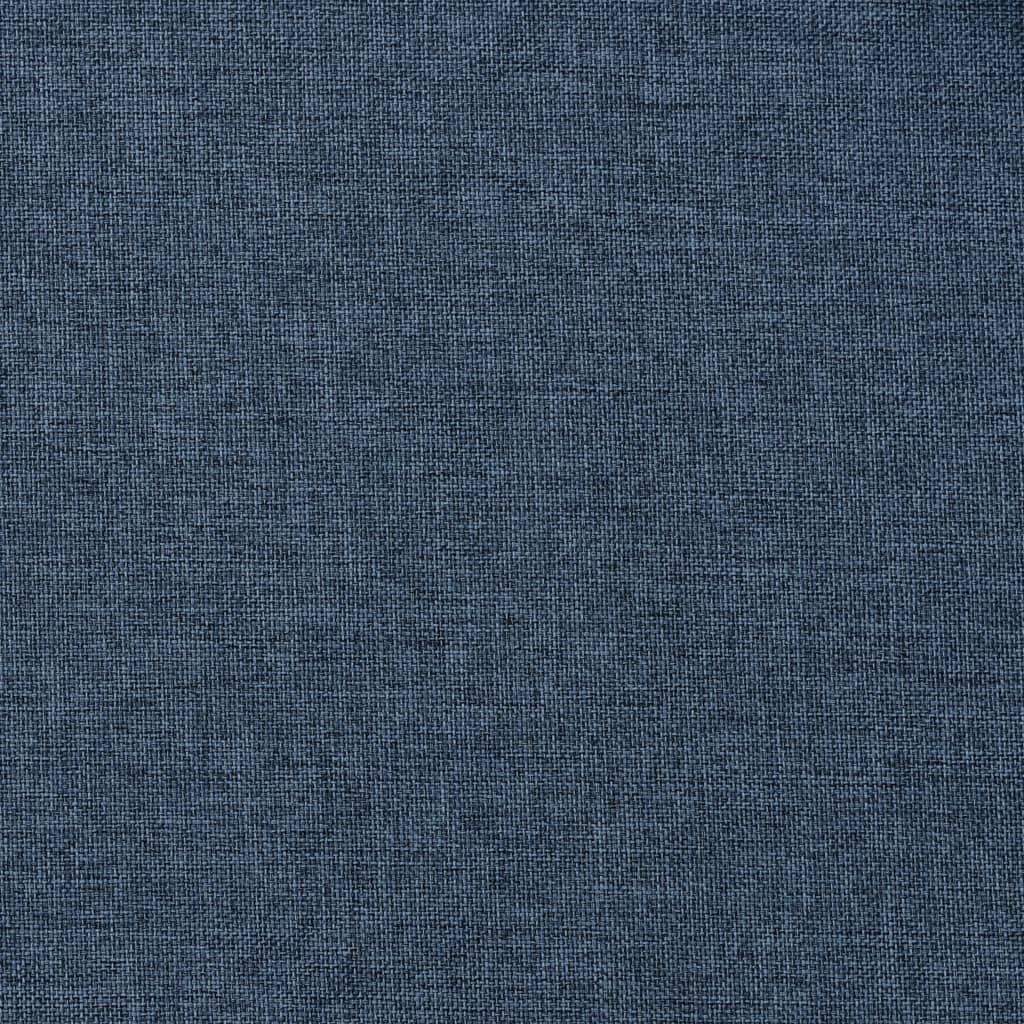 vidaXL Cortinas opacas con ojales look de lino 2 pzas azul 140x175 cm