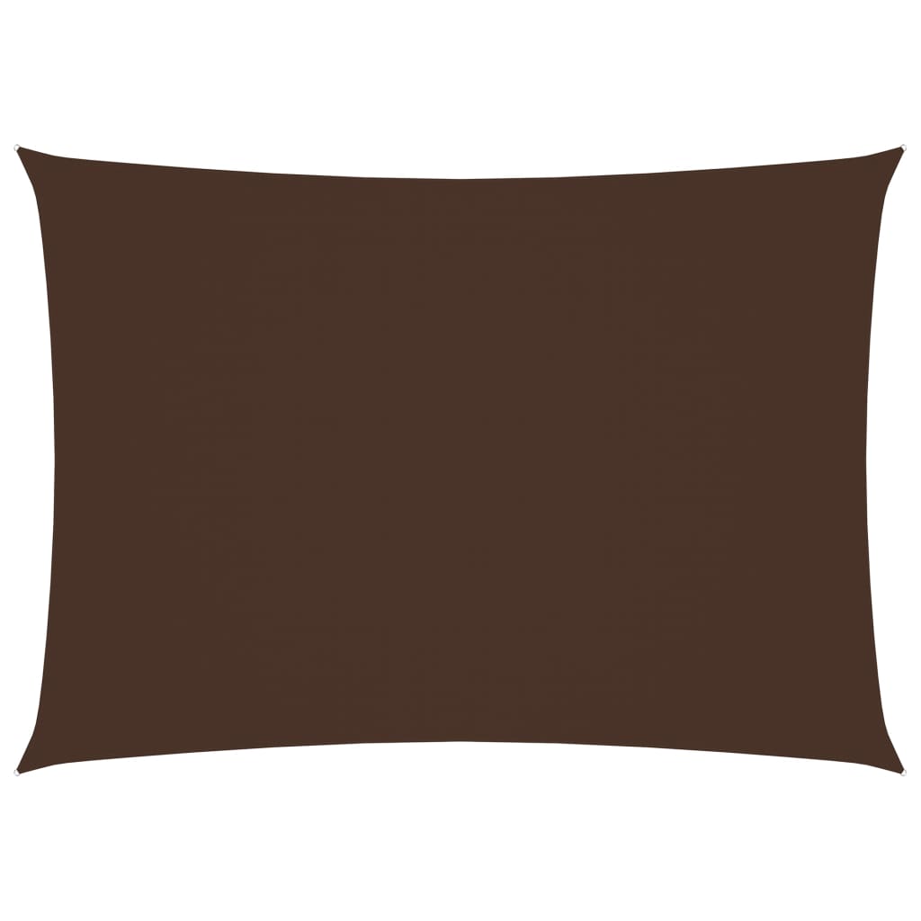 vidaXL Toldo de vela rectangular de tela oxford marrón 2x4,5 m