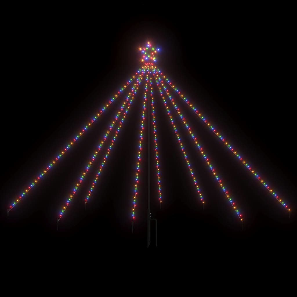 vidaXL Luces árbol de Navidad interior/exterior 400 LED colores 2,5 m