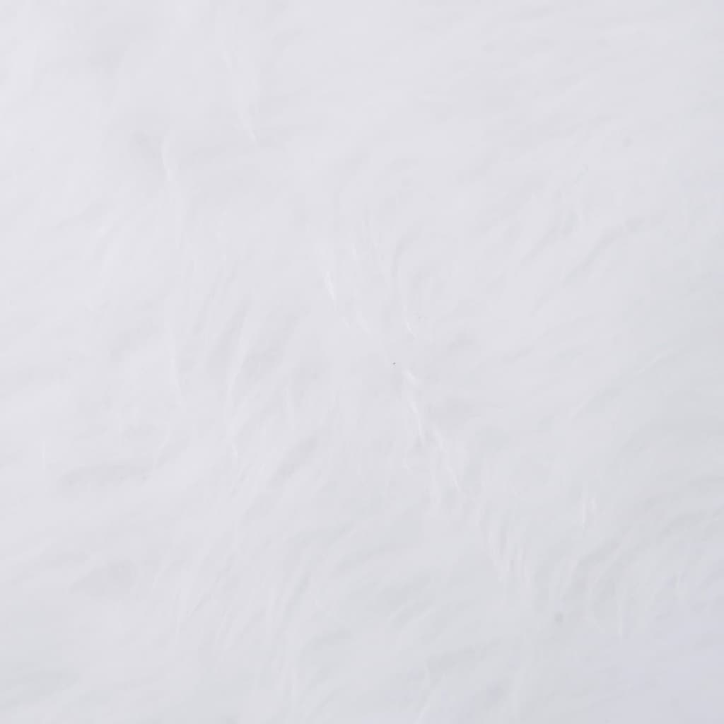 vidaXL Falda del árbol de Navidad blanca 90 cm cuero sintético