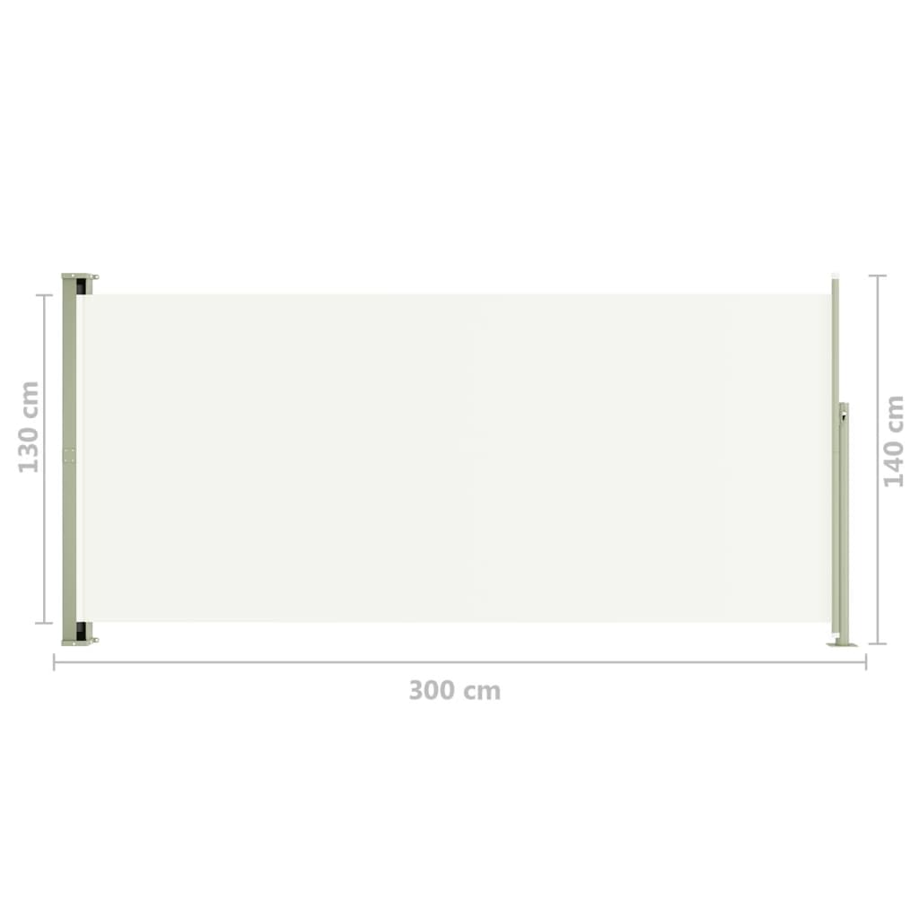 vidaXL Toldo lateral retráctil de jardín gris 140x300 cm