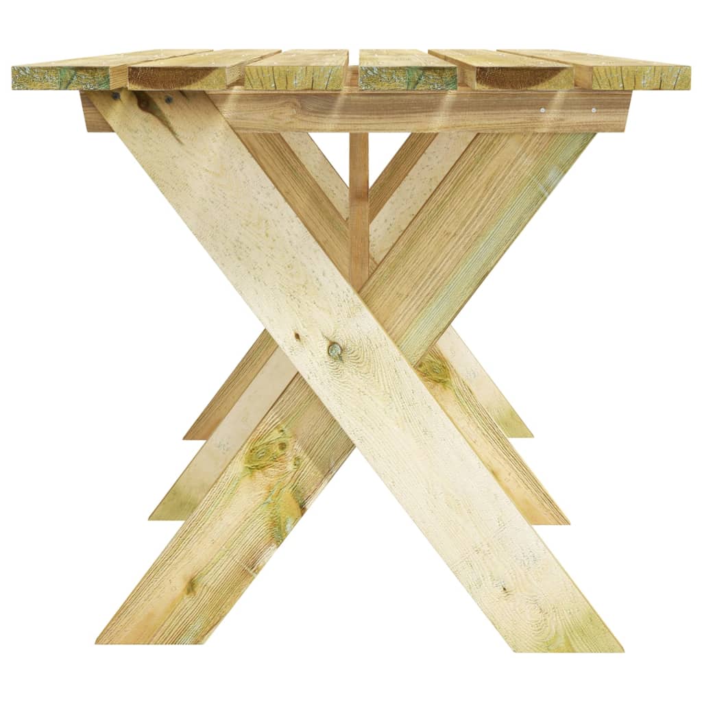 vidaXL Mesa de jardín de madera de pino impregnada 160x73x70 cm