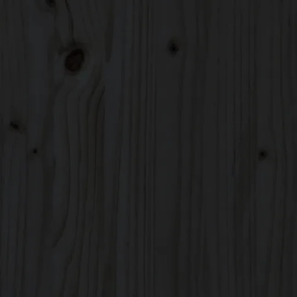 vidaXL Cabecero de cama madera maciza de pino negro 156x4x100 cm
