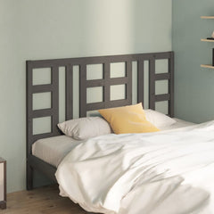 vidaXL Cabecero de cama madera maciza de pino gris 166x4x100 cm