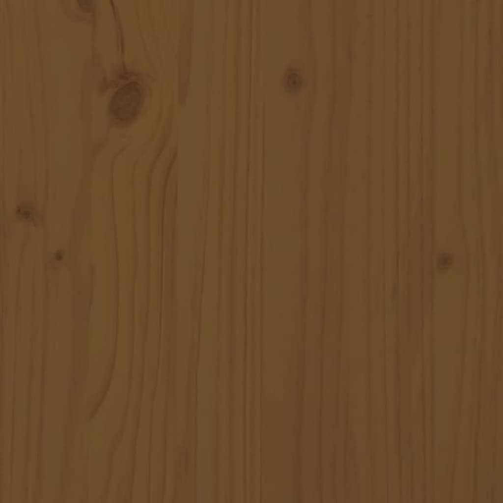 vidaXL Cabecero de cama madera maciza pino marrón miel 125,5x4x100 cm