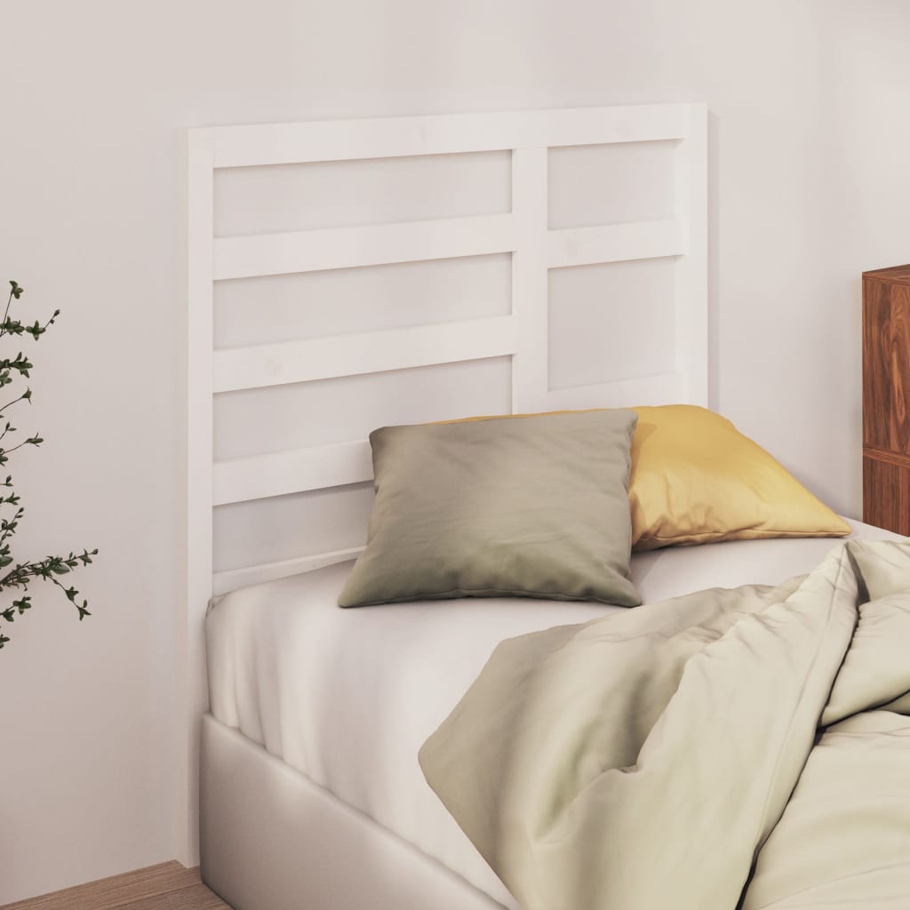vidaXL Cabecero de cama madera maciza de pino blanco 106x4x104 cm