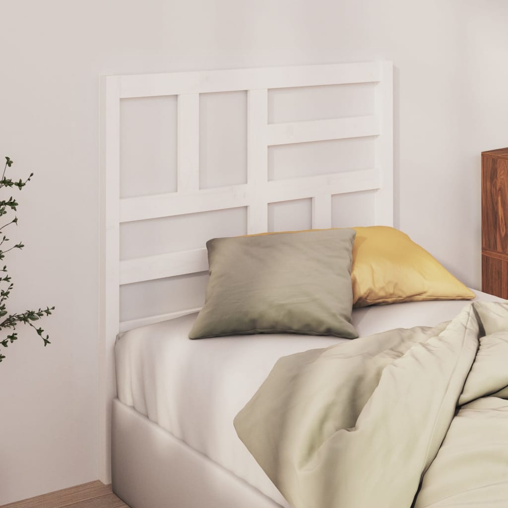 vidaXL Cabecero de cama madera maciza de pino blanco 81x4x104 cm