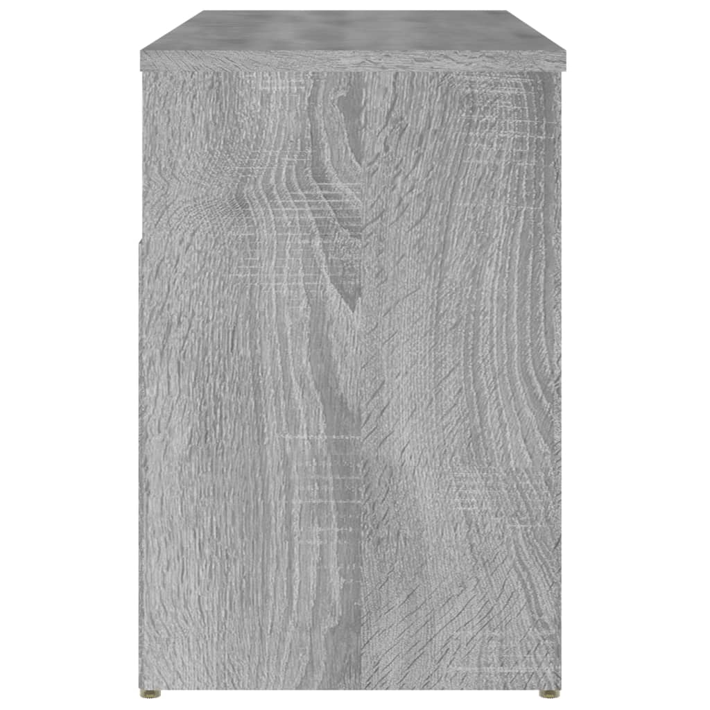vidaXL Banco zapatero madera contrachapada gris Sonoma 80x30x45 cm