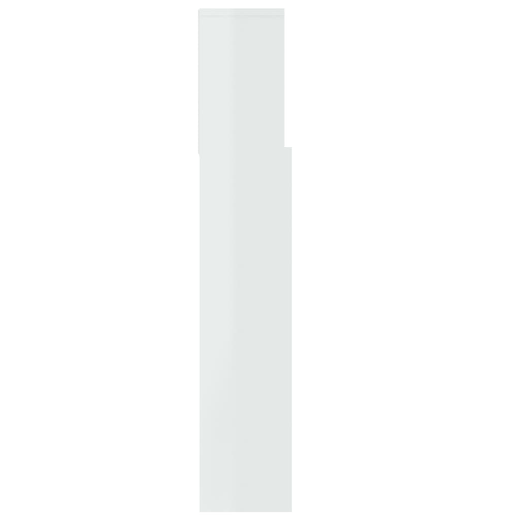 vidaXL Mueble cabecero blanco brillante 100x19x103,5 cm