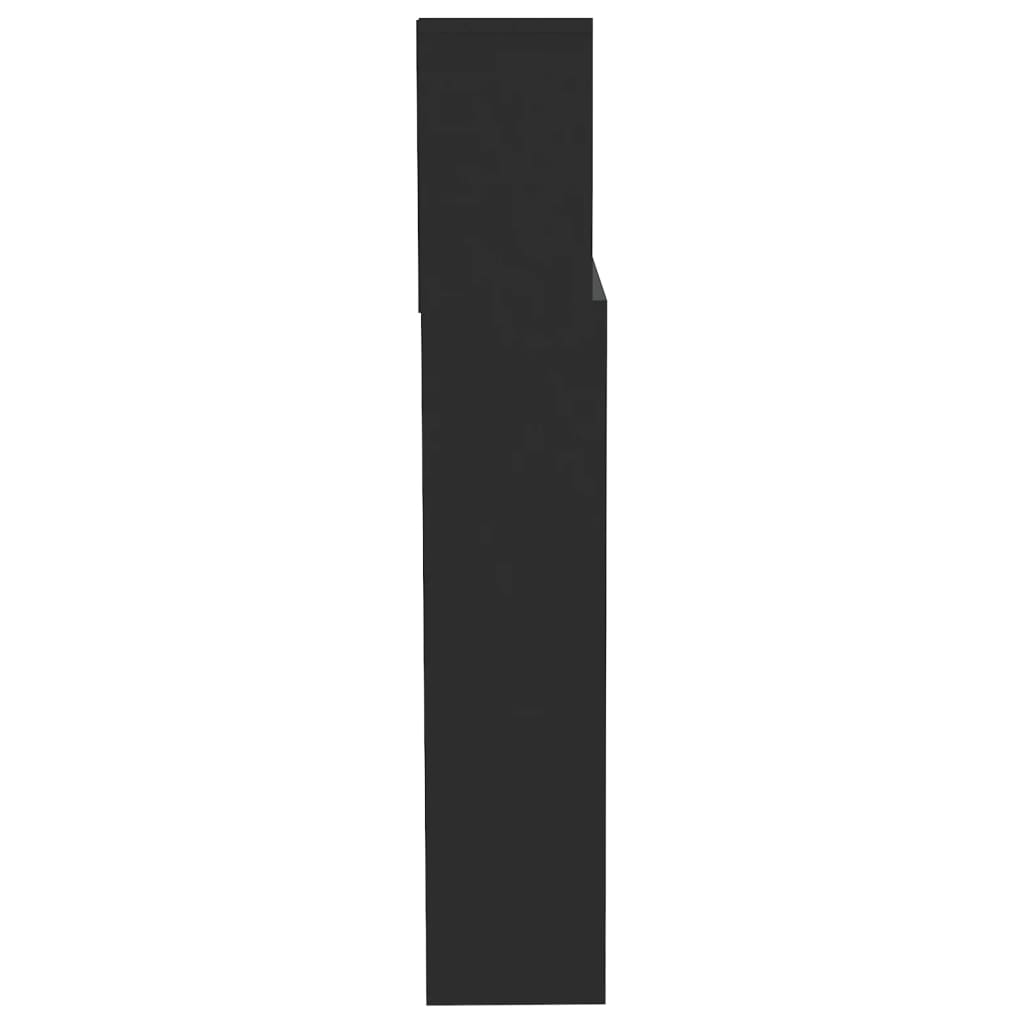 vidaXL Mueble cabecero negro 200x19x103,5 cm