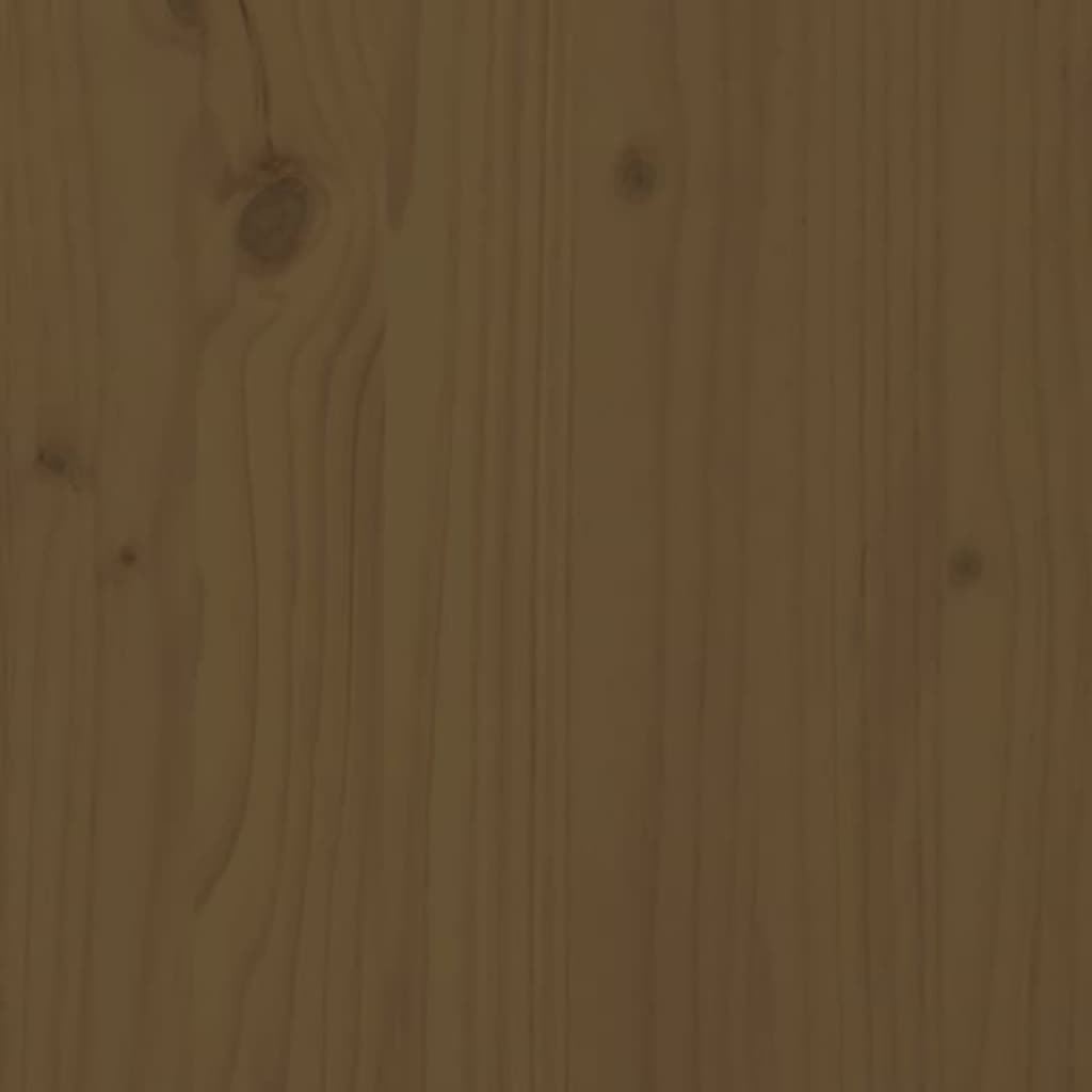 vidaXL Cabecero madera maciza de pino marrón miel 166x4x100 cm