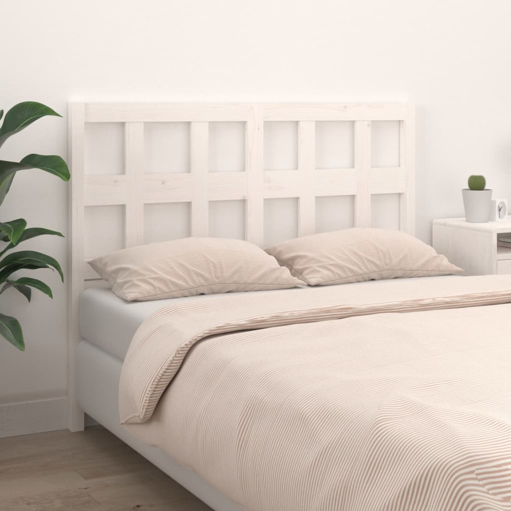 vidaXL Cabecero de cama madera maciza de pino blanco 145,5x4x100 cm