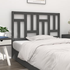 vidaXL Cabecero de cama madera maciza de pino gris 185,5x4x100 cm