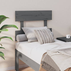 vidaXL Cabecero de cama madera maciza de pino gris 103,5x3x81 cm