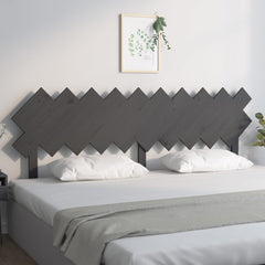 vidaXL Cabecero de cama madera maciza de pino gris 196x3x80,5 cm