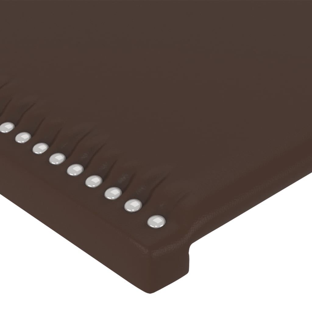 vidaXL Cabecero de cuero sintético marrón 100x5x78/88 cm