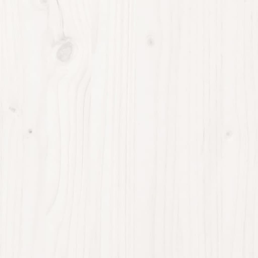 vidaXL Mesa de centro de madera maciza de pino blanco 110x55x45 cm