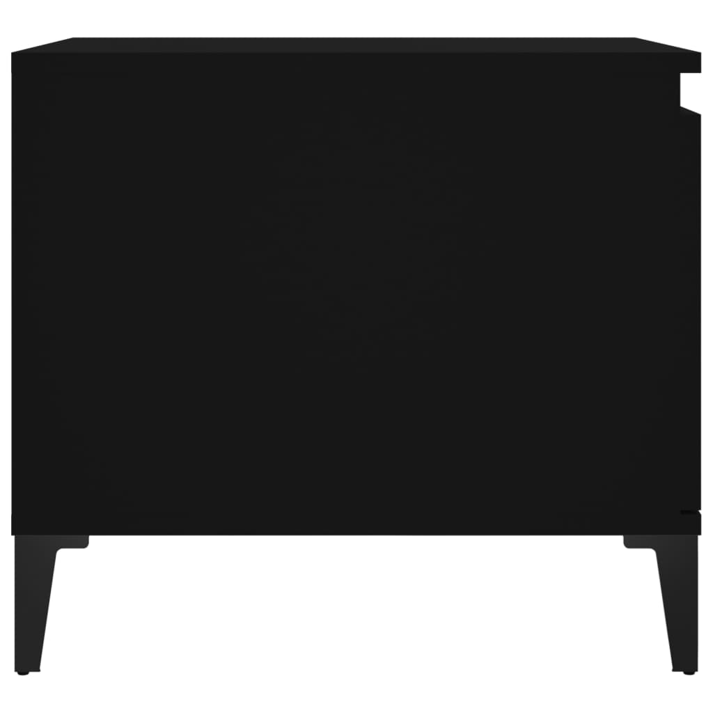 vidaXL Mesa de centro madera contrachapada negro 100x50x45 cm