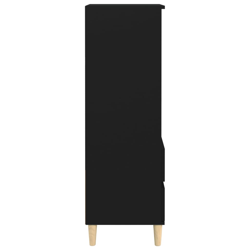 vidaXL Aparador alto madera contrachapada negro 40x36x110 cm