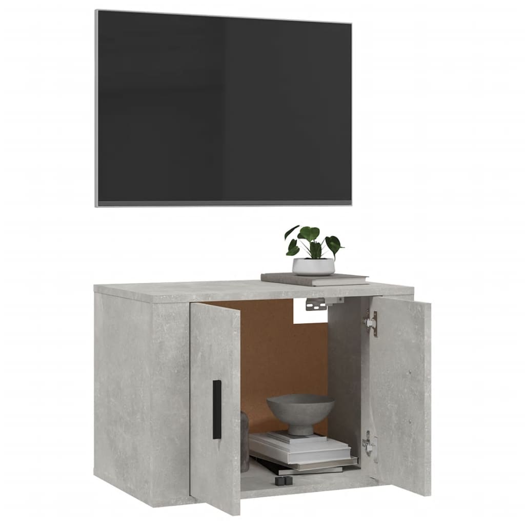 vidaXL Mueble para TV de pared gris hormigón 57x34,5x40 cm