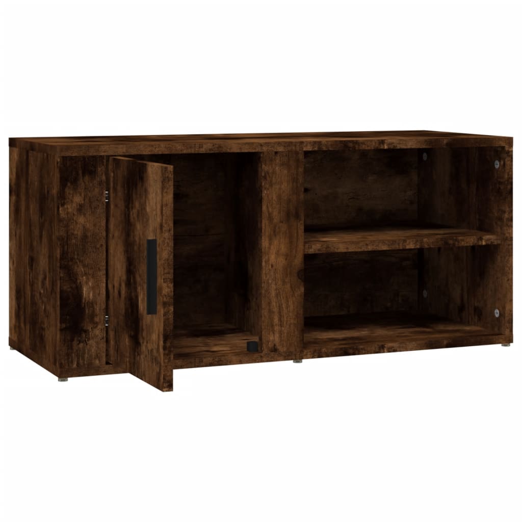vidaXL Mueble para TV madera contrachapada roble ahumado 80x31,5x36 cm