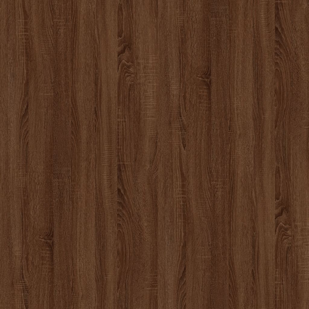 vidaXL Aparador de madera contrachapada marrón roble 100x33x59,5 cm