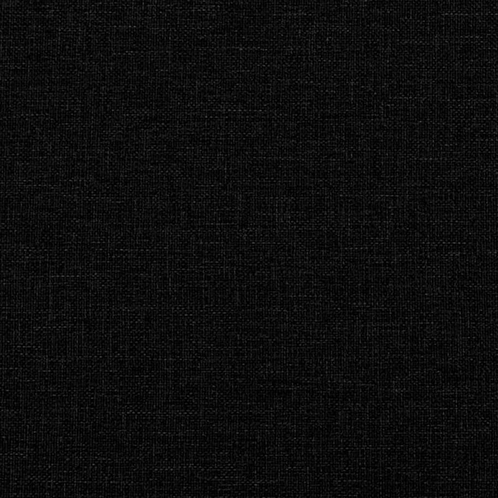 vidaXL Banco de tela negro 100x64x80 cm