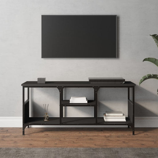 Mueble de TV con ruedas madera contrachapada blanco 90x35x35 cm